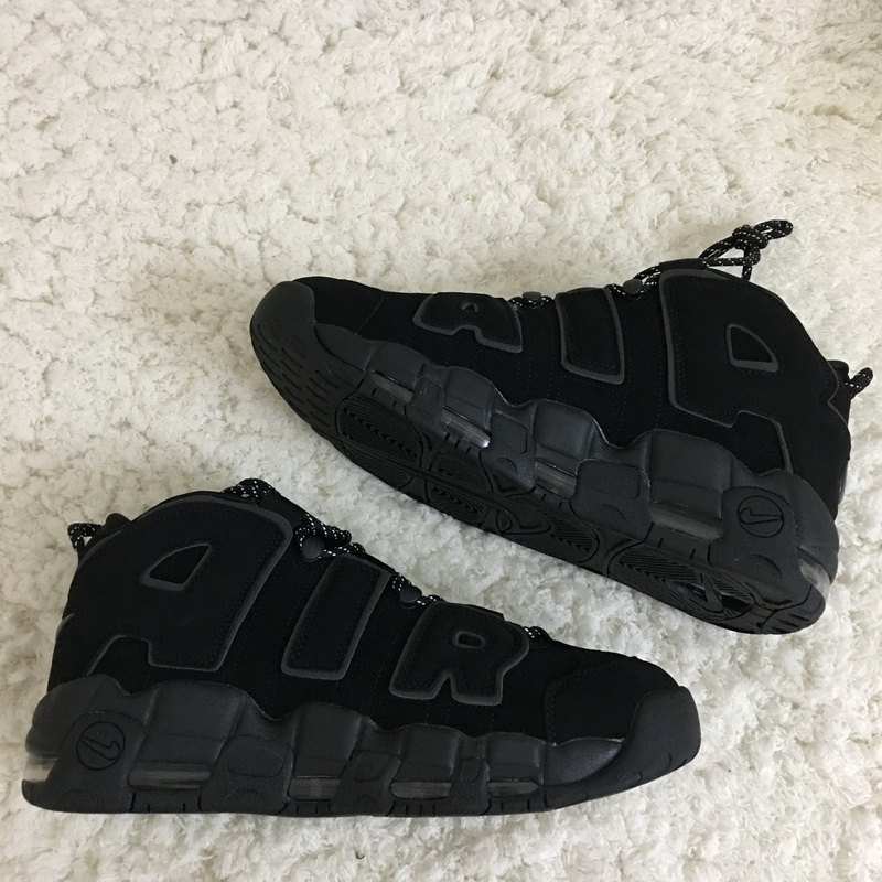 Authentic  Nike Air More Uptempo 3M “Triple Black”